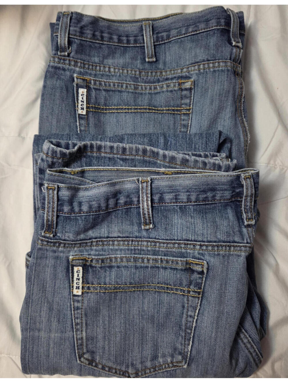 Cinch Denim Jeans Size 40x36 White Label - Grunge Farm Ranch Work {Lot of 2}